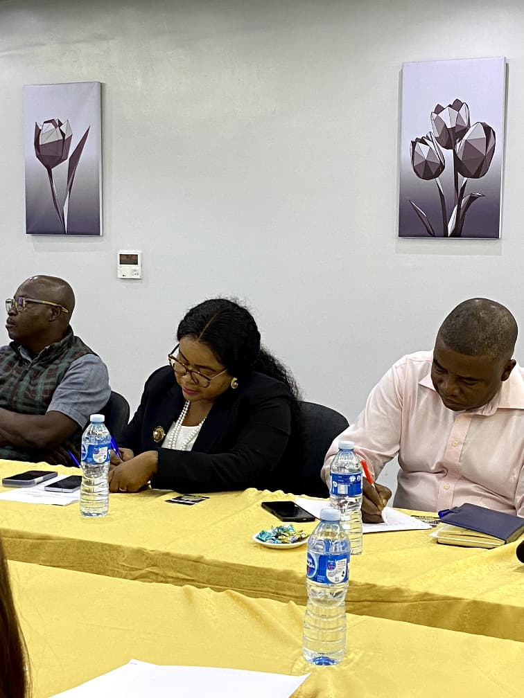 Executives listening intently