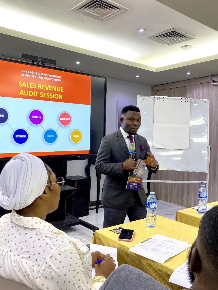 Coach Sam engaging the boardroom