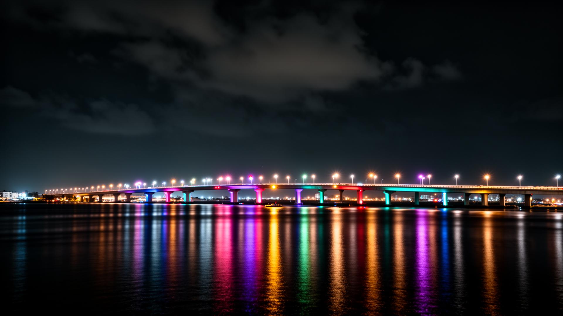 Lagos cityscape at night